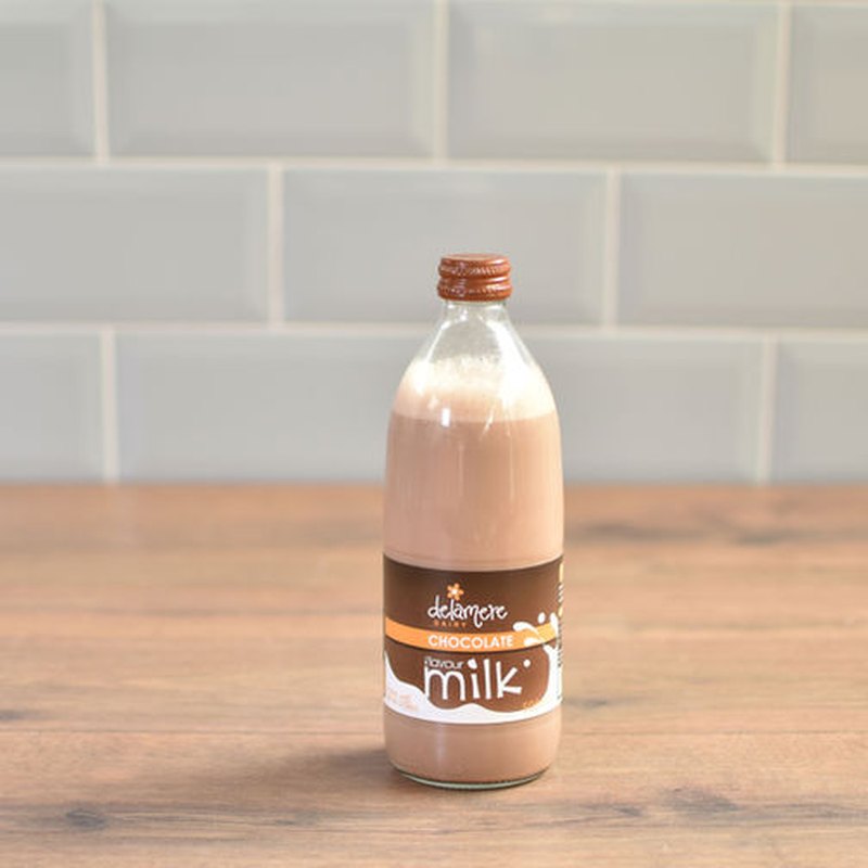 Delamere chocolate milk, 500ml glass bottle