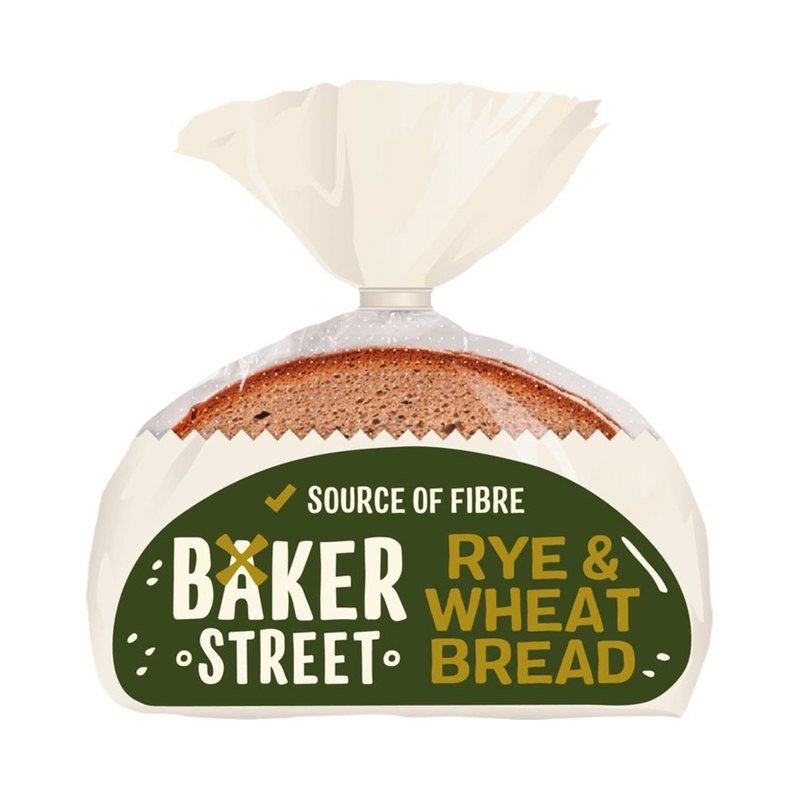 Baker Street rye and wheat bread, 500g